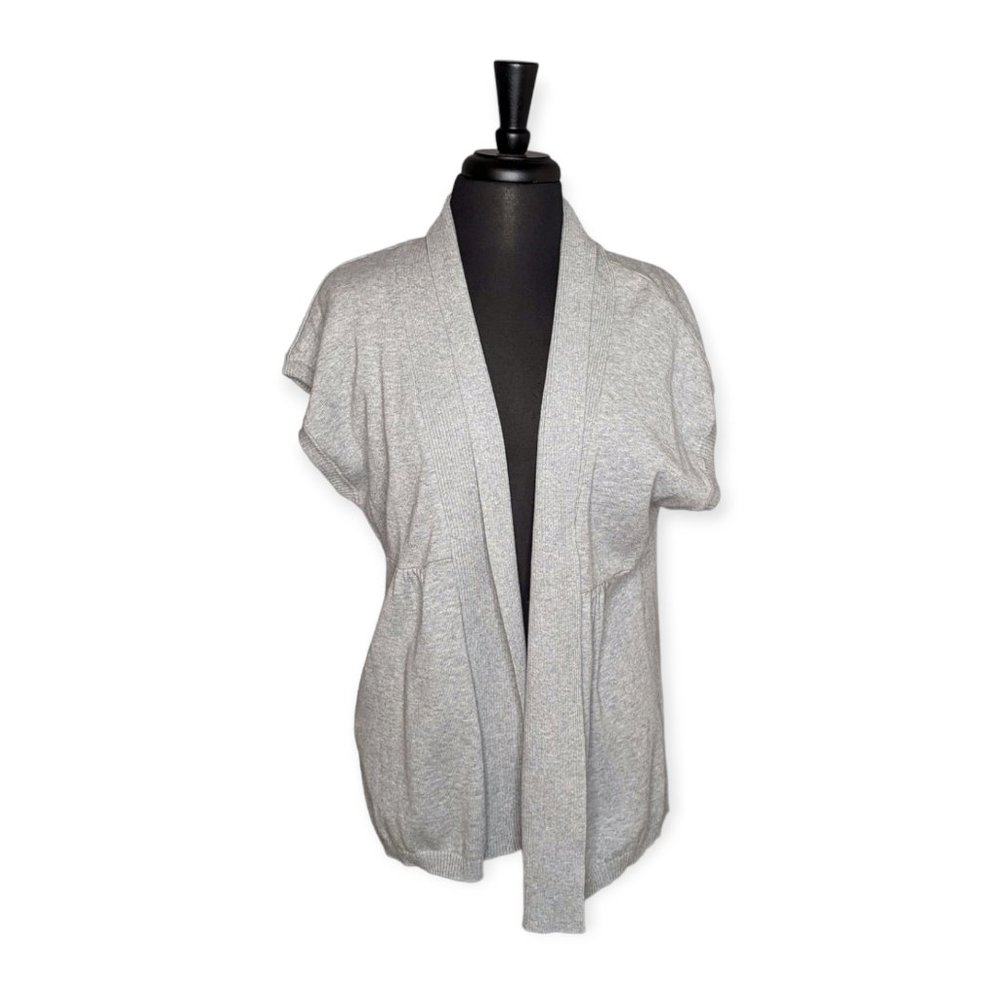 Vintage LA Blues Gray Sleeveless Open Front Cardigan Size Large